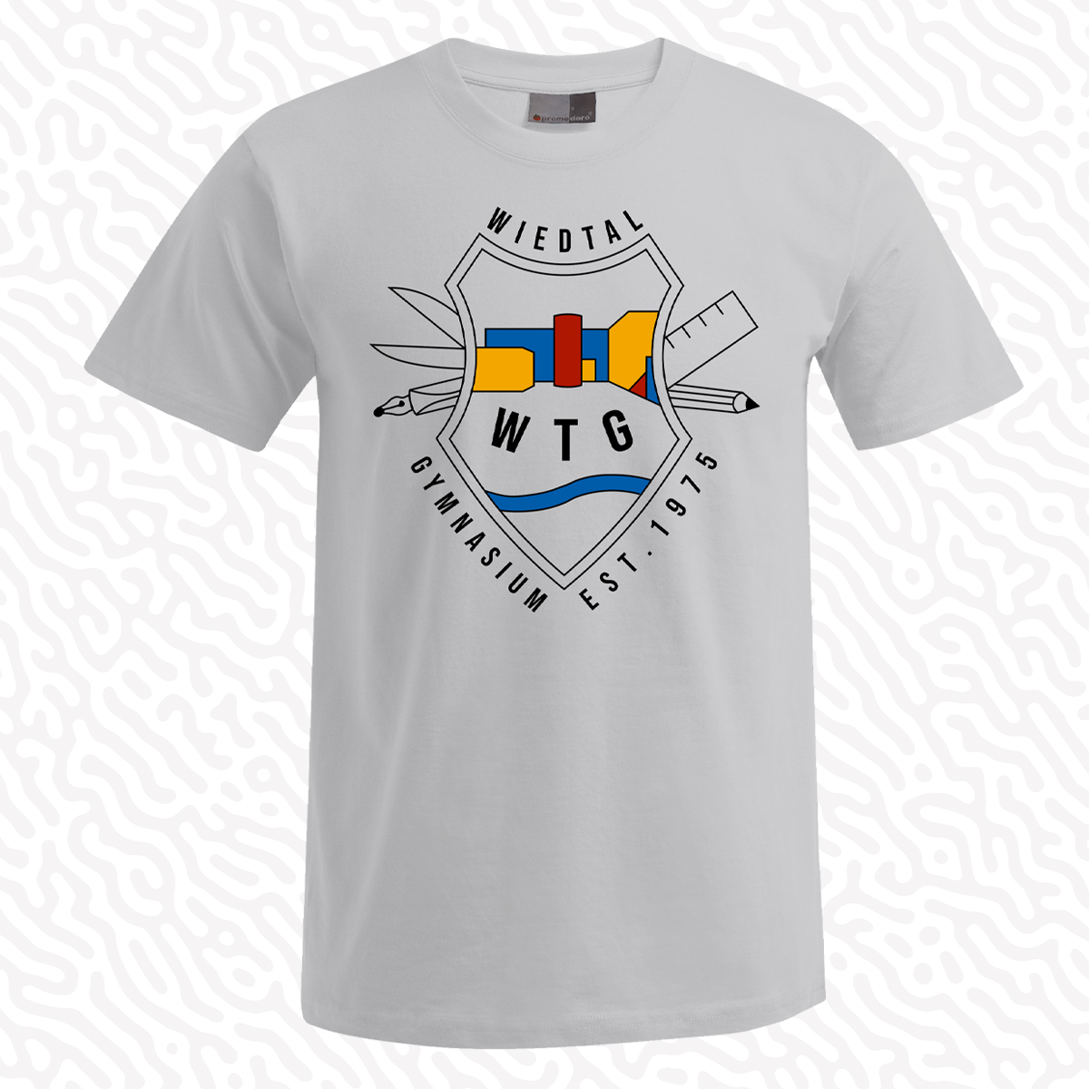 Premium T-Shirt - Wiedtal Gymnasium - Farbe Weiss