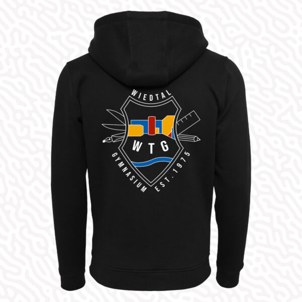 Premium Zip Hoodie - Wiedtal Gymnasium - Farbe Schwarz – Bild 2