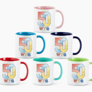 50 Jahre WTG Tasse - Jubiläum - verschiedene Farben